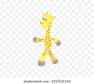 Giraffe cartoon character, animals, african savannah, graphic design. Nature, wildlife, safari, zoo, wilderness and fauna, vector design and illustration