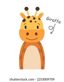 Giraffe Cartoon character Vector .