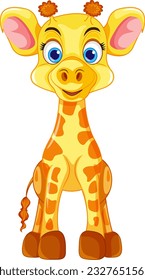 Giraffe Cartoon Character Vector illustration