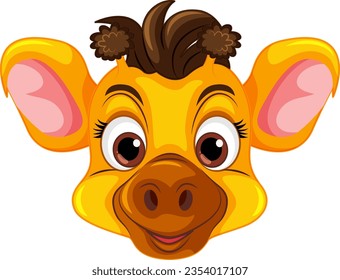 Giraffe Cartoon Character Vector illustration