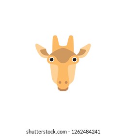 giraffe cartoon face icon