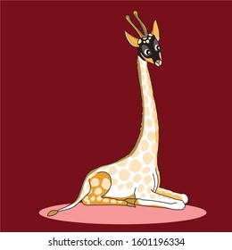 giraffe  cartoon in the graphic arts, refers to pre-made images used to illustrate any medium cartoon