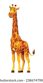 Giraffe cartoon illustration isolated on white background