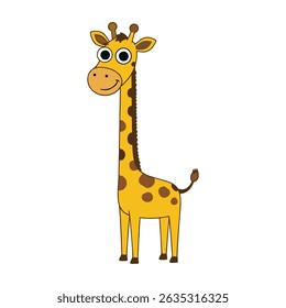 giraffe cartoon isolated on white