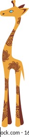 Giraffe cartoon pattern vector illustration