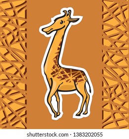 Giraffe in a cartoon style