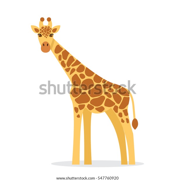 Image Vectorielle De Stock De Girafe Sur Un Modele De Dessin