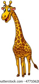 Giraffe cartoon style, vector art and illustration.