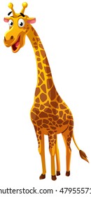 Giraffe cartoon style, vector art and illustration.