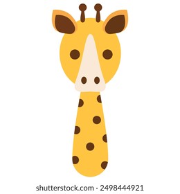 Giraffe Cartoon Vector Illustration Design Wild Animal Cartoon for Kids Learning Drawing and Coloring Icon Design Card and Poster