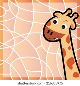 Giraffe cartoon vector illustrator background