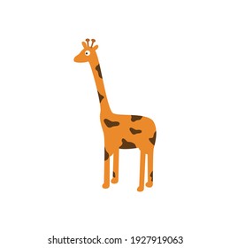 Giraffe cartoon vector on a white background