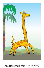 giraffe children's drawing