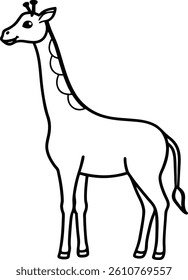 giraffe coloring pages white background.this is an editable and printable vector eps file