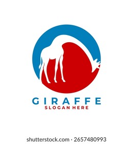 Giraffe company logo design vector. Creative circle giraffe logo design template