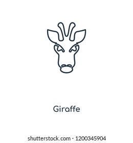 Giraffe concept line icon. Linear Giraffe concept outline symbol design. This simple element illustration can be used for web and mobile UI/UX.