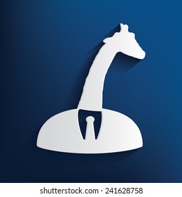 Giraffe concept on blue background,clean vector
