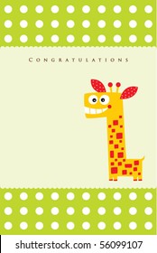 giraffe congratulations tag