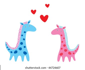 giraffe couple