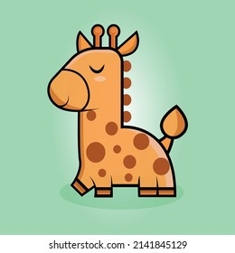 Vector de personajes de dibujos animados giraffe