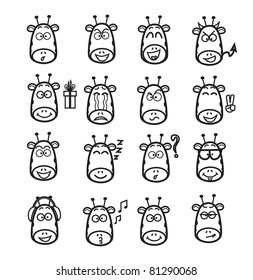 giraffe cute emoticon