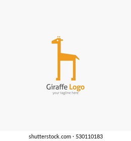 Giraffe Design Template. Wild animal vector illustration