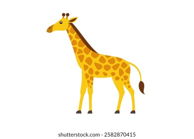 A giraffe design vector on white background