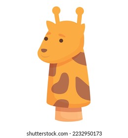 Giraffe doll icon cartoon vector. Play sock. Show stage