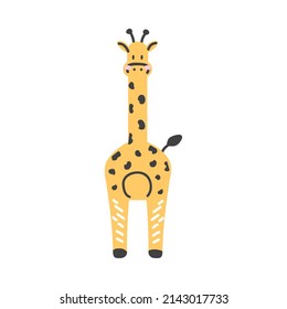 giraffe doodle style character icon