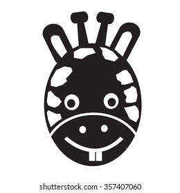 Giraffe Face emotion Icon Illustration sign design