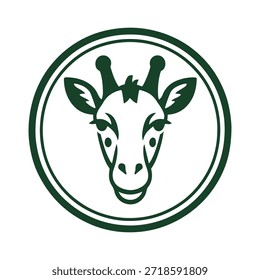 Giraffe Gesicht Symbol Logo Siegel Vektor auf weißem Hintergrund
Vektorstempelsymbol