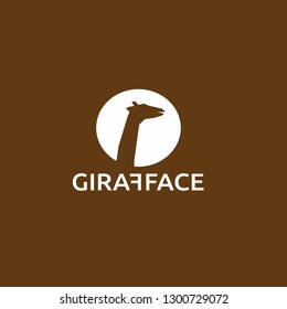 Giraffe face logo design 