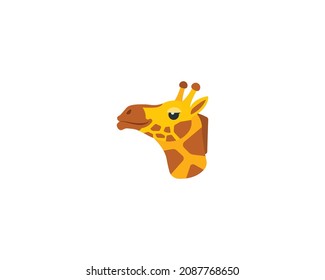 Giraffe face vector isolated icon. Emoji illustration. Giraffe vector emoticon