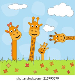 Giraffe family