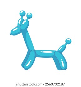 giraffe figure with balloons isolated