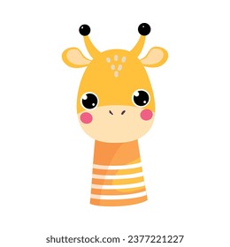 Giraffe Finger Toy and Puppet for Entertainment Play Vector Illustration