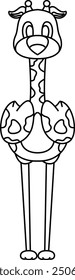 Giraffe Flamingo Animal Vector Graphic Art Illustration