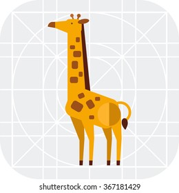 Giraffe flat icon