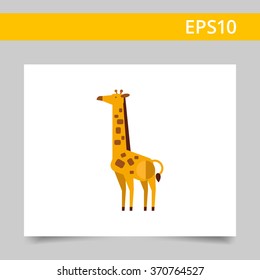Giraffe flat icon