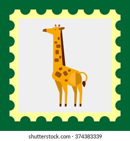 Giraffe flat icon
