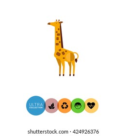 Giraffe flat icon