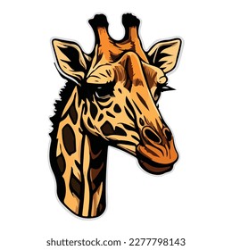 Giraffe Flat Icon Isolated On White Background