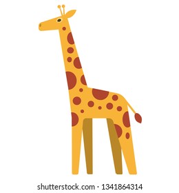 giraffe flat illustration Wild life plants and animals series