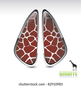 giraffe footprint button