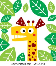giraffe in forest