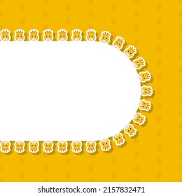 Giraffe with frame for banner, poster, and greeting card