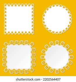 Girafa con marco para pancarta, afiche y tarjeta de saludo