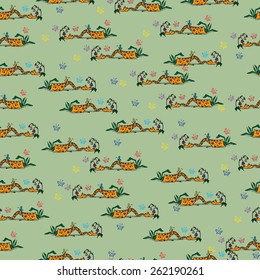  Giraffe funny cartoon character background for wallpaper and decoration