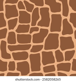 Giraffe fur pattern. Vector animal print. Seamless fashion textures