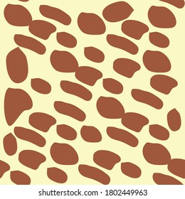 Giraffe fur seamless pattern, tropical animal skin texture